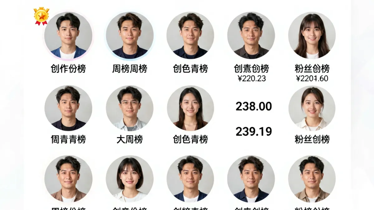 果冻传媒-进入首页热门创作者榜单页面，多位创作者头像与粉丝数据排列展示